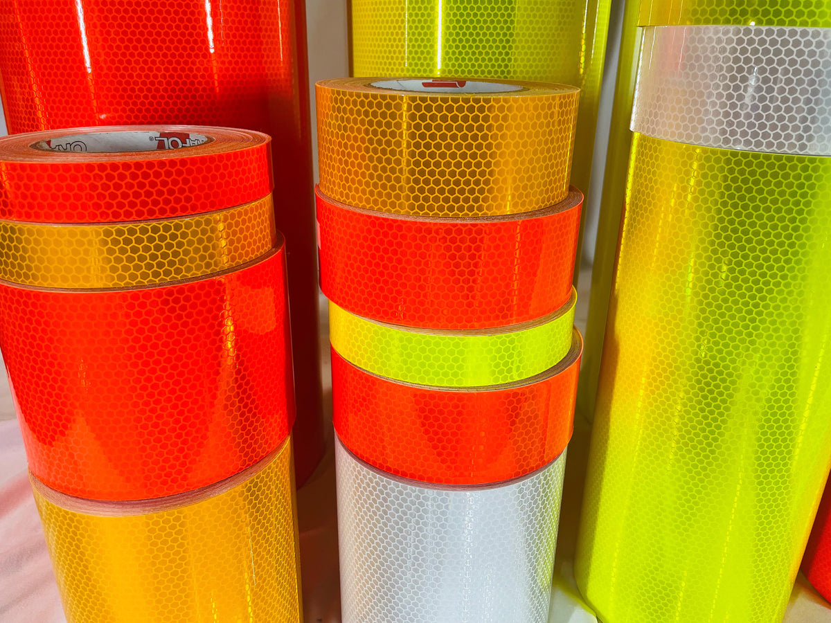 1" thru 12" - Oralite 5930 High Intensity Work Zone Reflective - Tough & Flexible - 25' or 50' – Reflective