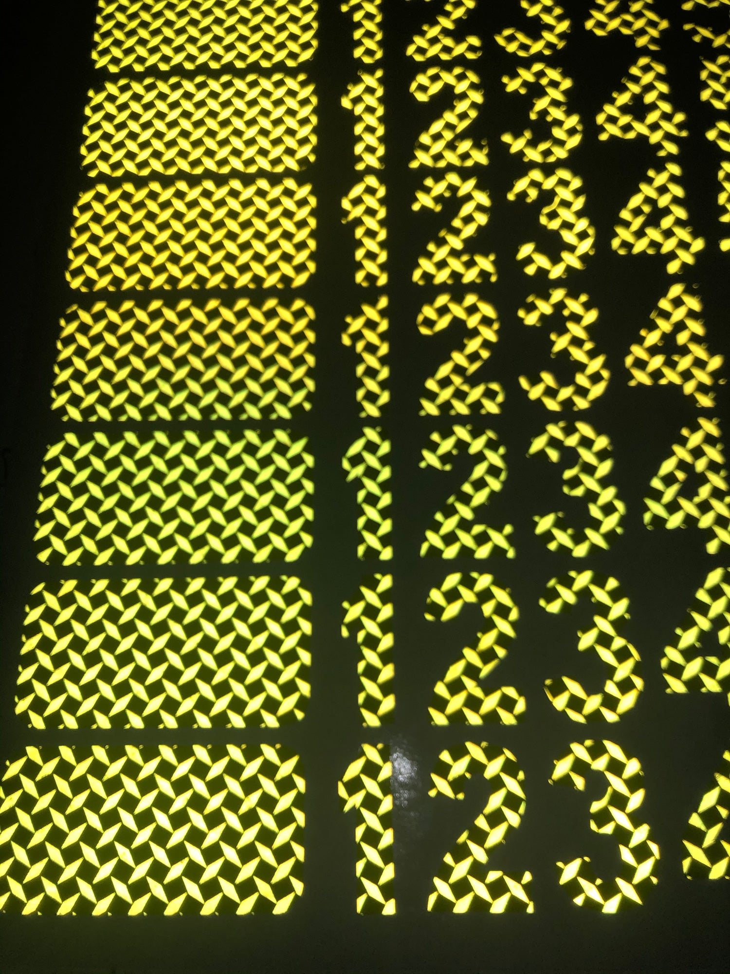 NFPA Fire Resistant Numbers and Shapes - Oralite FTP 2500