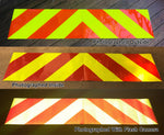 2 Piece Chevron Panel Kits - (15" - 24" Wide - 6 INCH WIDE Stripes) - 18 Color Combinations