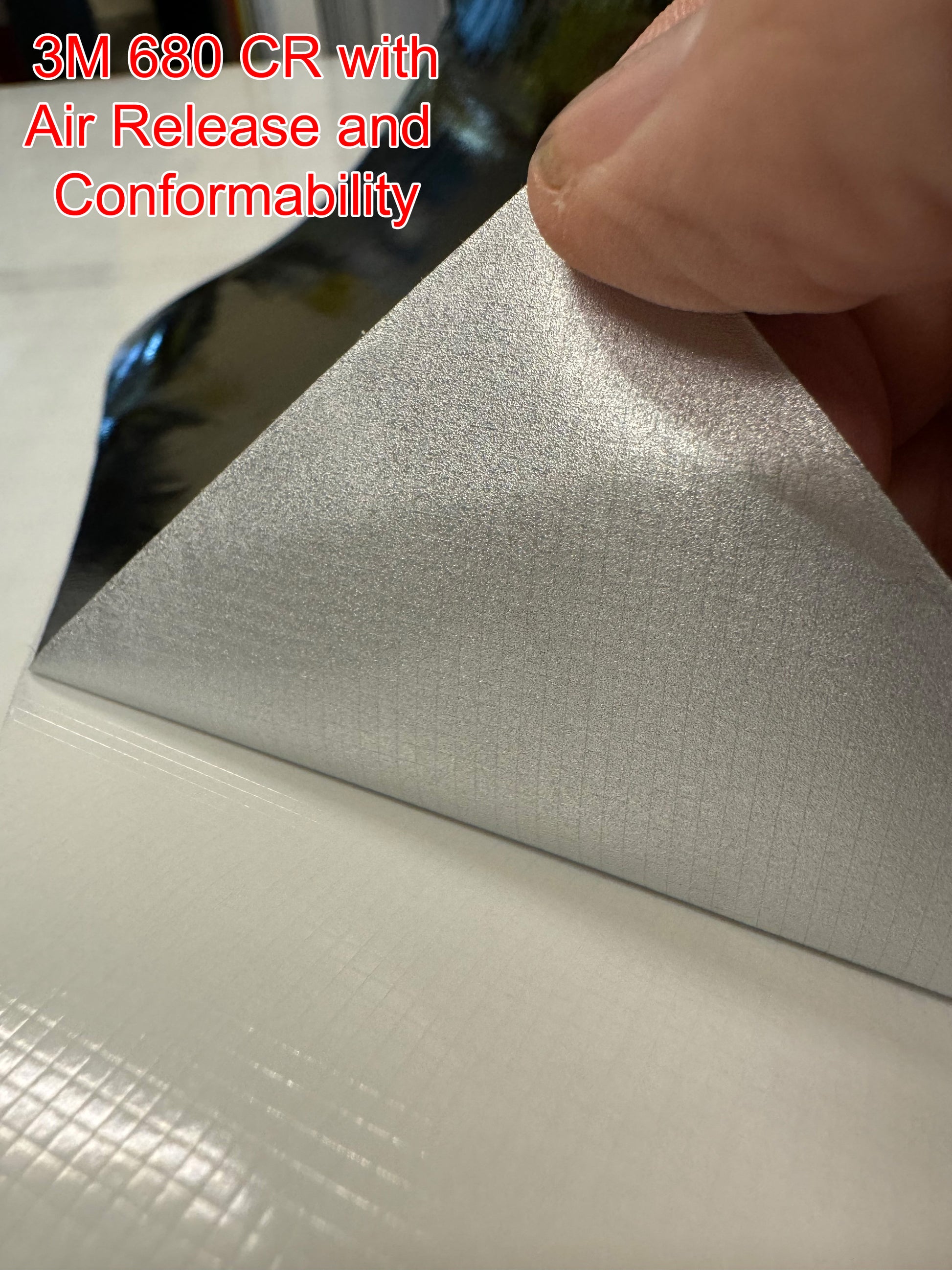 3M™ 680 CR Conformable Air Release Engineer Grade Reflective Tape (Black or White) – White, Black