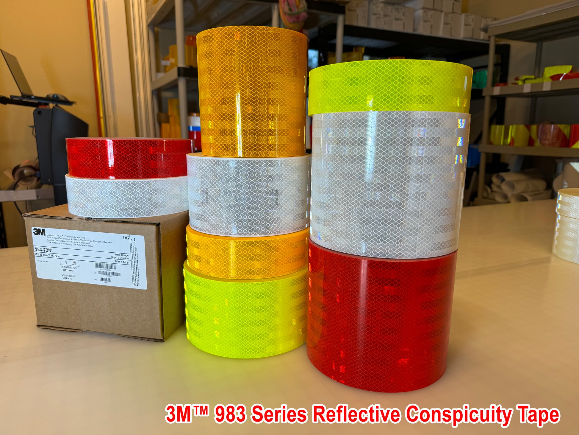 3M Reflective Tapes "BY THE FOOT " (3930 High Intensity - 983 Diamond Grade - FRA) – Reflective