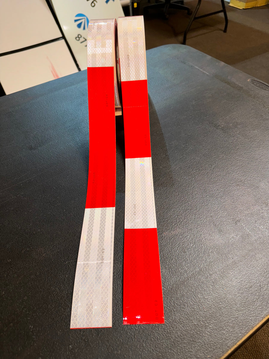 3M™ 983 DOT C2 Red/White Conspicuity Tape (7/11-6/6-Red-White) Several ...