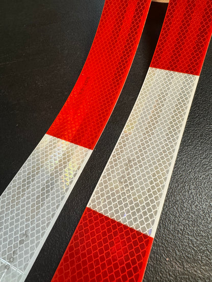 3M™ 983 DOT C2 Red/White Conspicuity Tape (7/11-6/6-Red-White) Several Widths – White, Red