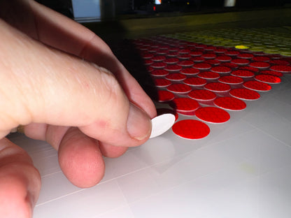 Reflective 3/4" Dots (circles) Die Cut from 3M™ DG3 Diamond Grade™ Sheeting