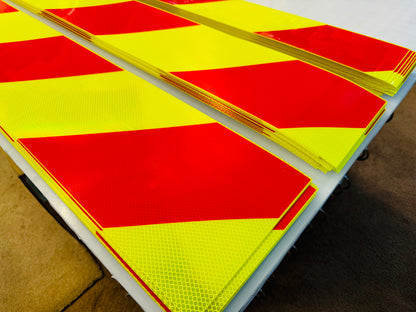 Reflective Chevron Panels for Vehicles - Made With 3M™ Diamond Grade™ DG3 Reflective – Reflective