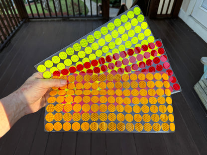 Reflective 3/4" Dots (circles) Die Cut from 3M™ DG3 Diamond Grade™ Sheeting