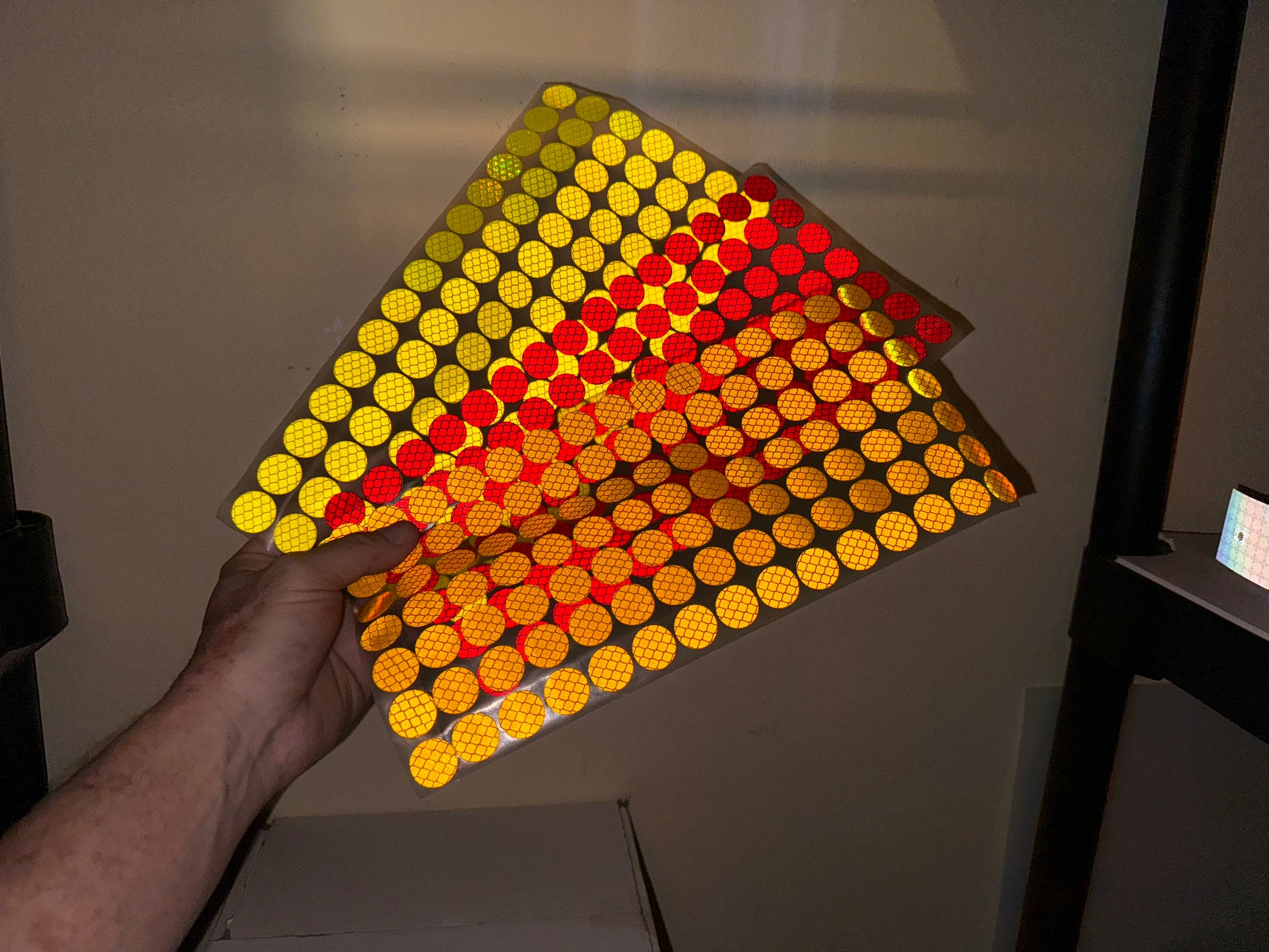 Reflective 3/4" Dots (circles) Die Cut from 3M™ DG3 Diamond Grade™ Sheeting