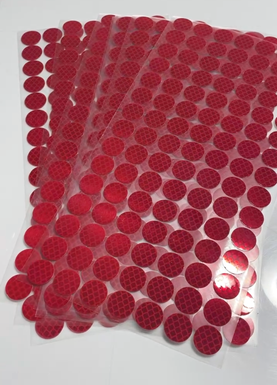 Reflective 3/4" Dots (circles) Die Cut from 3M™ DG3 Diamond Grade™ Sheeting
