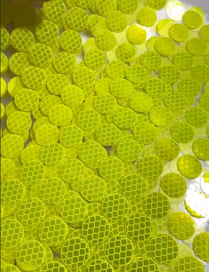 Reflective 3/4" Dots (circles) Die Cut from 3M™ DG3 Diamond Grade™ Sheeting