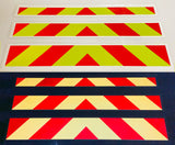 Chevron Panels - One Piece - Affordable Engineer Grade Reflective (Air Egress) - Lime/Red