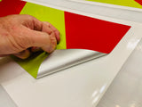 Chevron Panels - One Piece - Affordable Engineer Grade Reflective (Air Egress) - Lime/Red