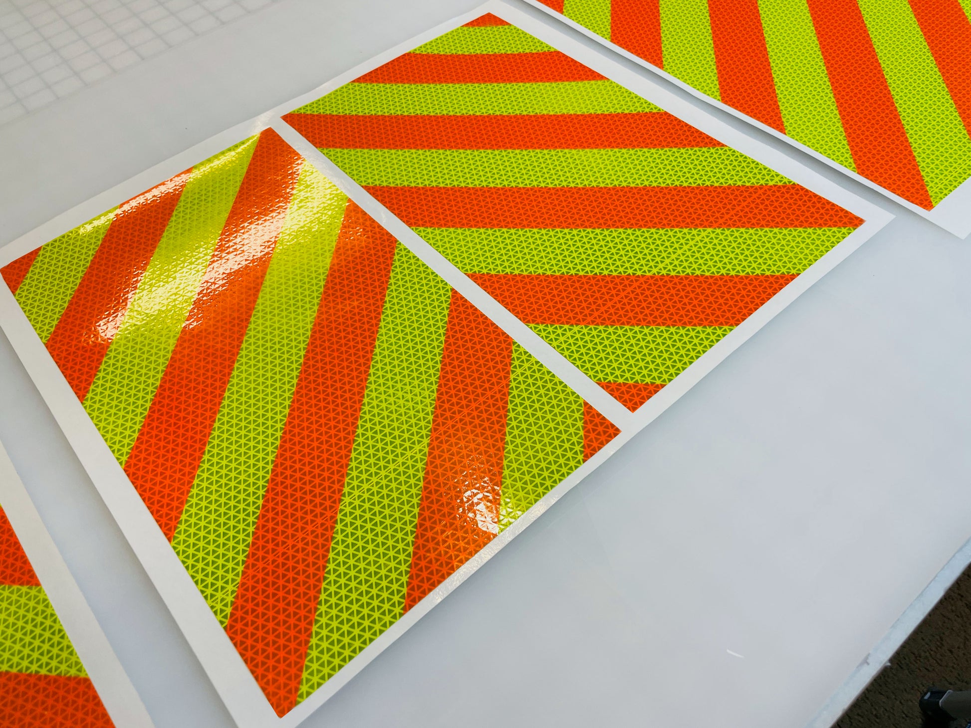 Motor Cycle Reflective Chevron Panels - Left & Right - Multiple Colors - Oralite – Reflective