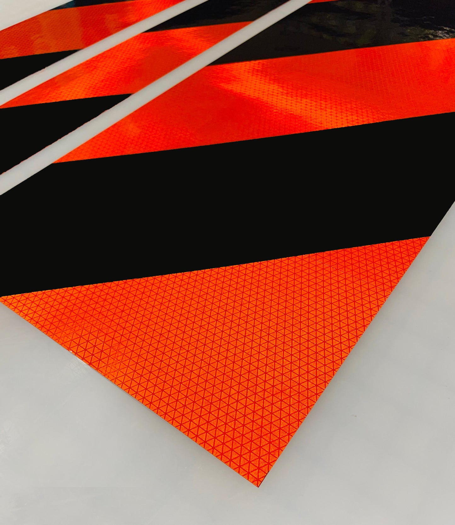 Work Zone Reflective Chevron Panels - (Fluorescent Orange & Black) - (White & Orange) - Oralite – White, Orange