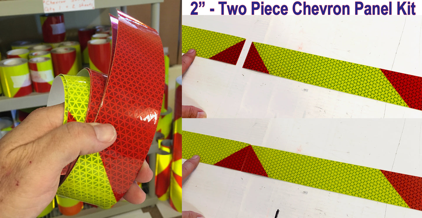 Two Piece Chevron Panel Kits - LIME and RED V98 Combo – Red, Lime