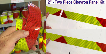 Two Piece Chevron Panel Kits - LIME and RED V98 Combo – Red, Lime