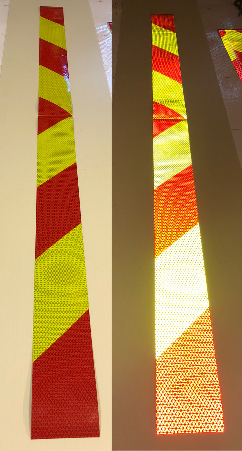 Two Piece Chevron Panel Kits - LIME and RED V98 Combo – Red, Lime
