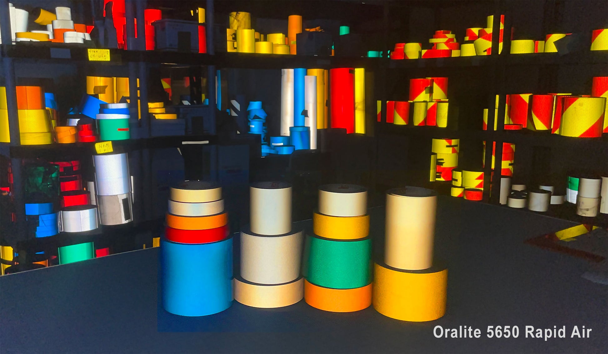 1/2" - 12" - 5650 Rapid Air Engineer Grade Reflective Tape - 7 Colors - Oralite