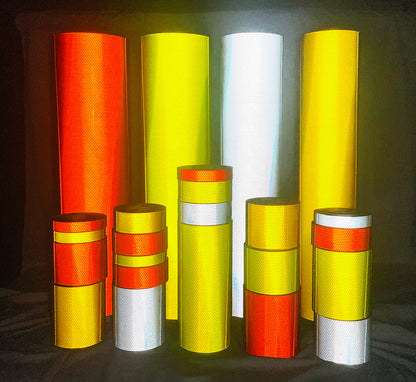 1" thru 12" - Oralite 5930 High Intensity Work Zone Reflective - Tough & Flexible - 25' or 50' – Reflective