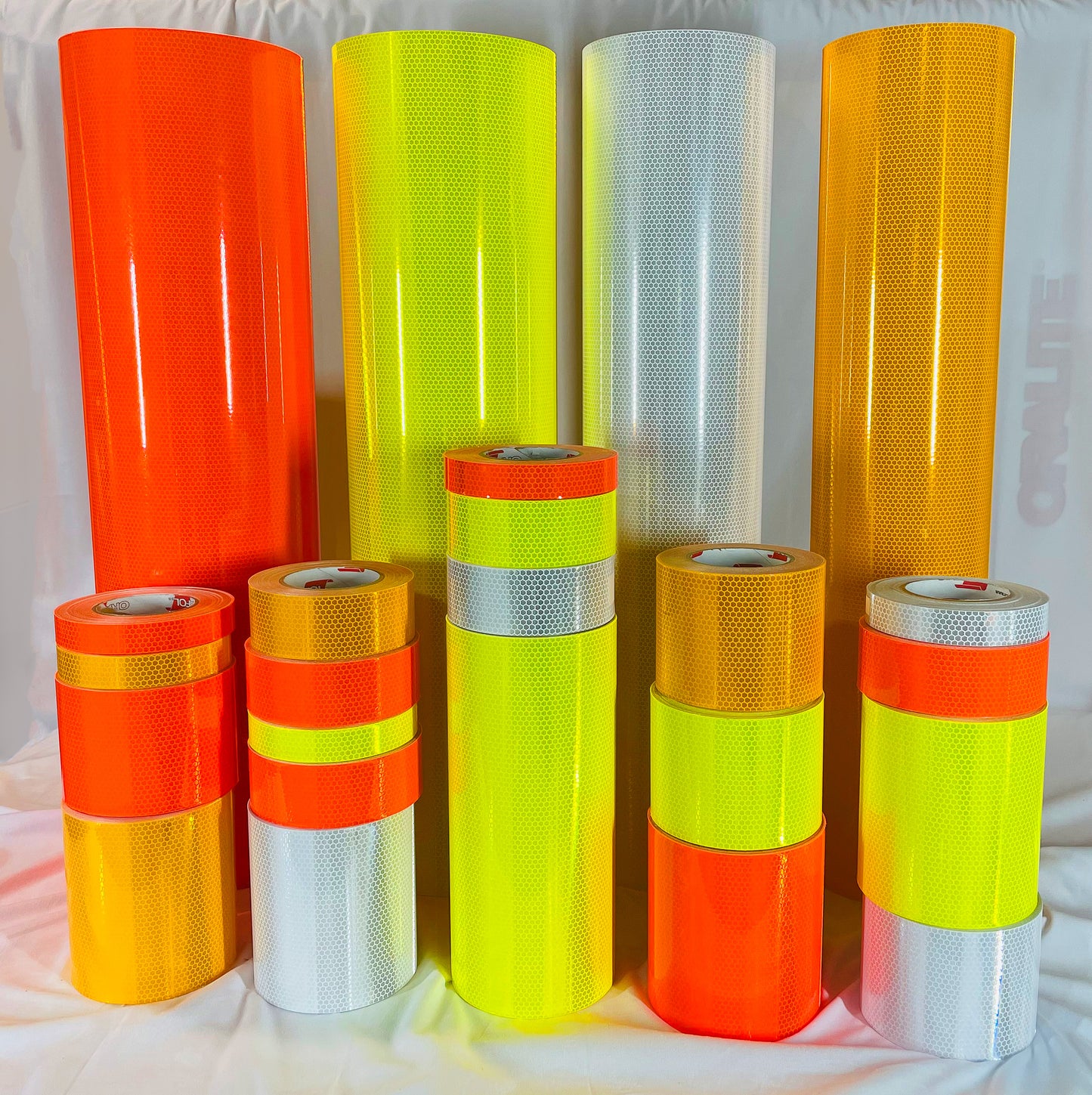 1" thru 12" - Oralite 5930 High Intensity Work Zone Reflective - Tough & Flexible - 25' or 50' – Reflective