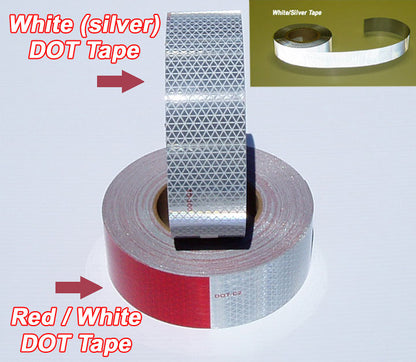Oralite V92 DOT - 2" Rolls - 6/6 Pattern Red/White & Solid White