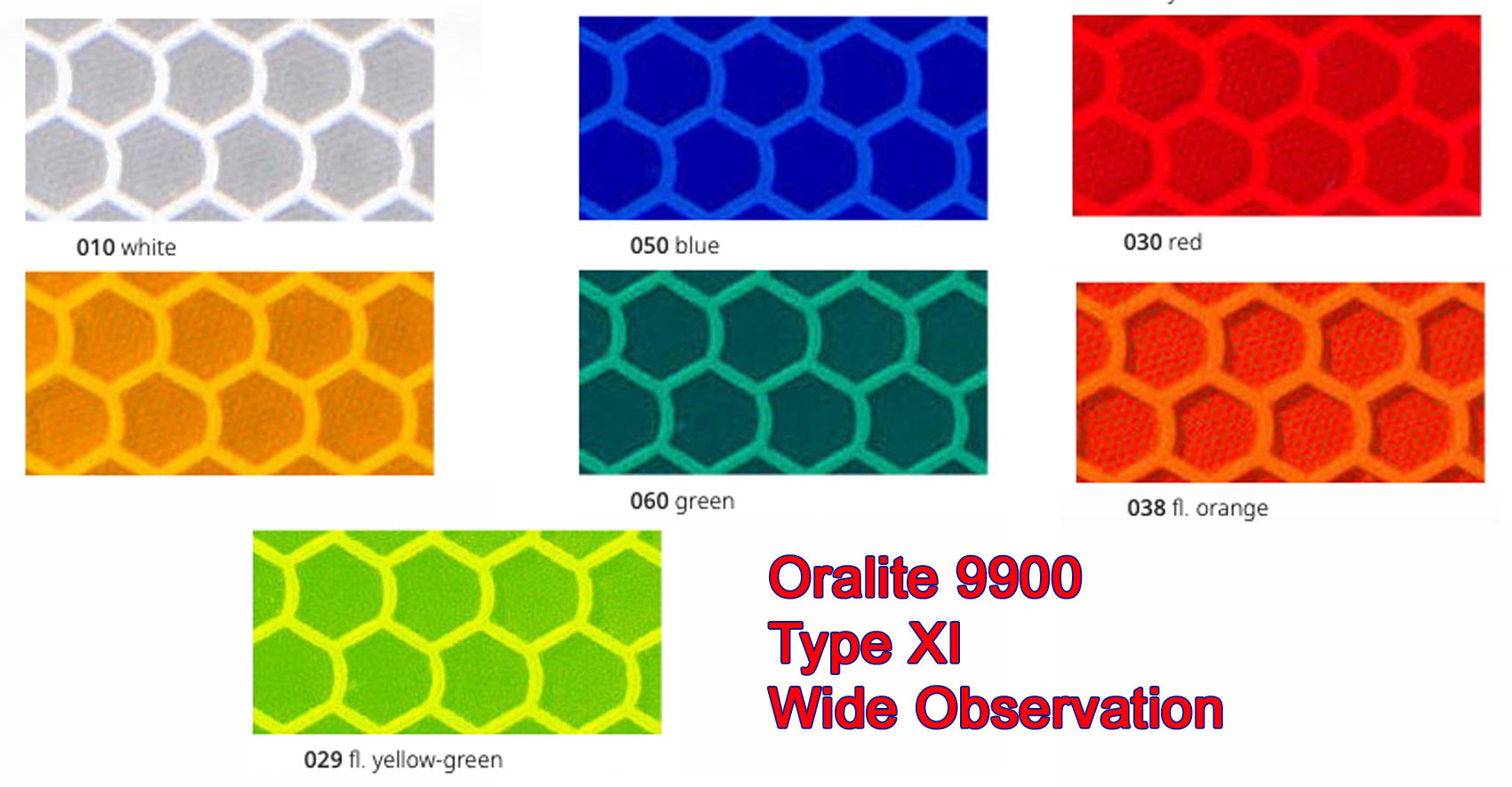 1" thru 12" Oralite 9900 Type 11 "Wide Observation" Reflective - 25' & 50' Rolls – Reflective