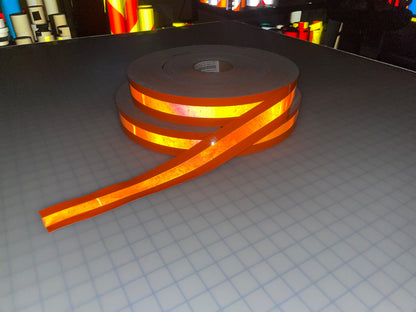 FTP-2550-TO/TL : 2" Orange or Lime Fire Trim with Reflective Center Stripe - 30' & 100'