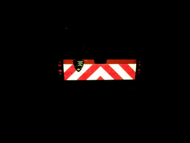 Chevron Panels - One Piece - Ultra Bright Reflective Oralite V98 - Self Adhesive - Lime/Red