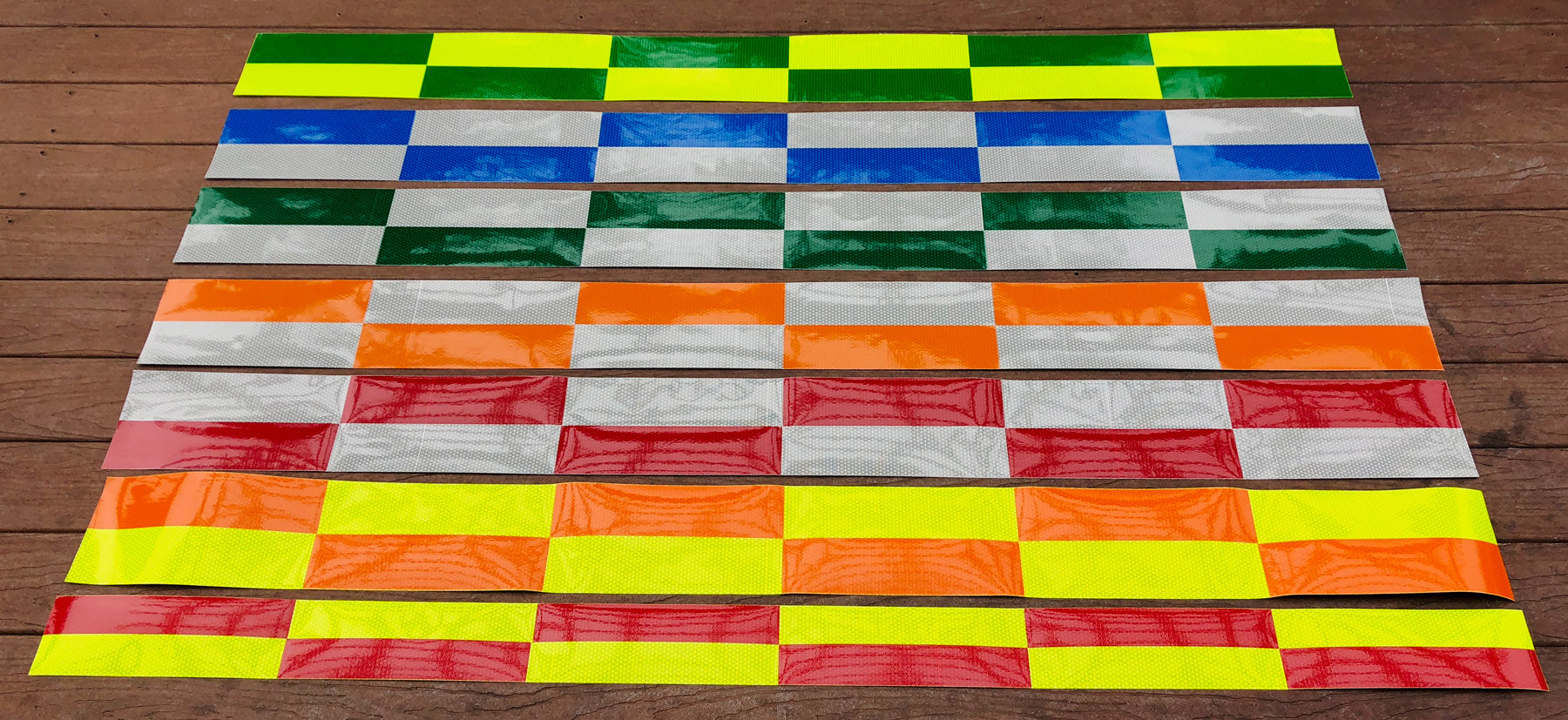 Reflective Battenburg Rolls - Self Adhesive - Multiple Colors - BY THE FOOT – Reflective