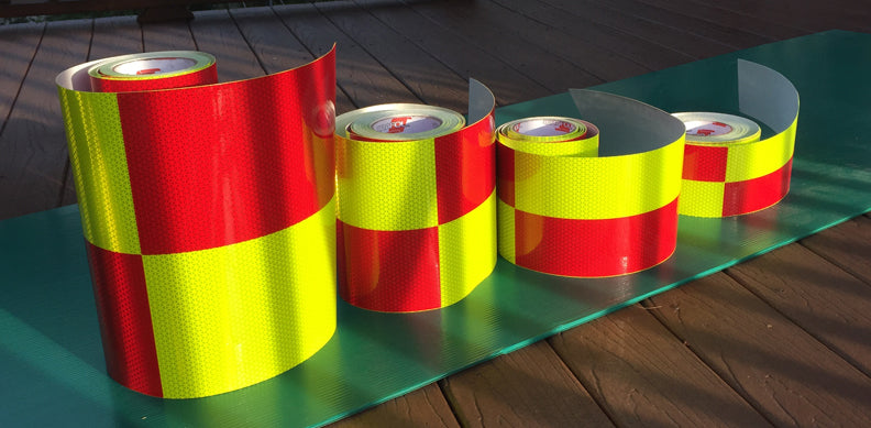 Reflective Battenburg Rolls - Self Adhesive - Multiple Colors - BY THE FOOT – Reflective