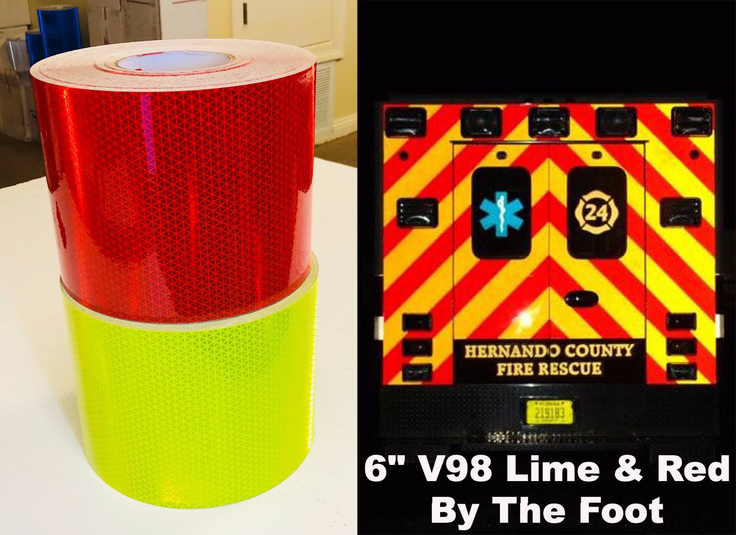 Reflective NFPA V98 Chevron Tape