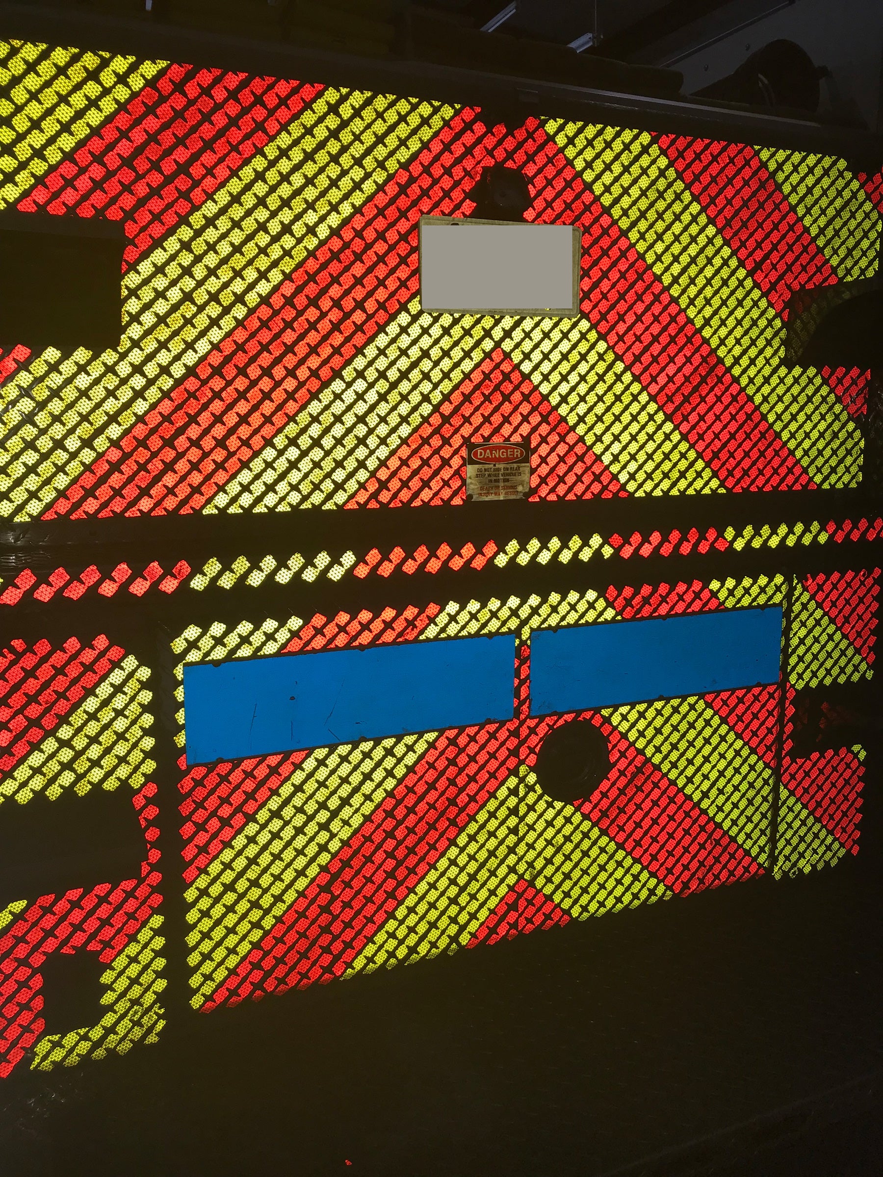 Reflective Chevron Strips for Diamond Plate - Peel & Stick - Lime & Red – Red, Lime