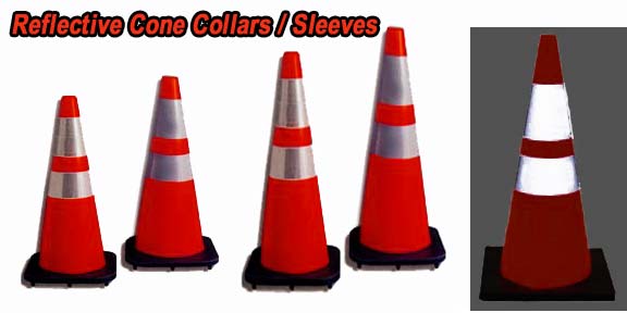 reflective self adhesive cone collars