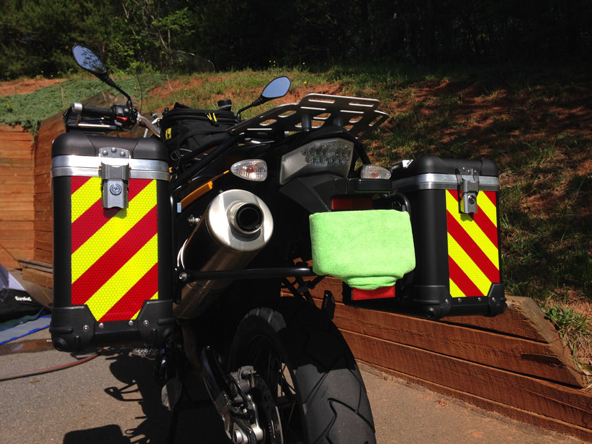 Motor Cycle Reflective Chevron Panels - Left & Right - Multiple Colors - Oralite – Reflective