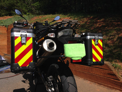 Motor Cycle Reflective Chevron Panels - Left & Right - Multiple Colors - Oralite – Reflective