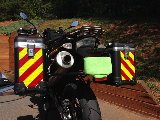 Motor Cycle Reflective Chevron Panels - Left & Right - Multiple Colors - Oralite – Reflective