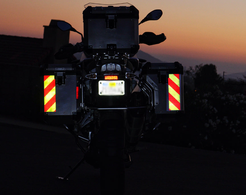 Motor Cycle Reflective Chevron Panels - Left & Right - Multiple Colors - Oralite – Reflective