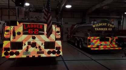 reflective accident scene diamond plate dots