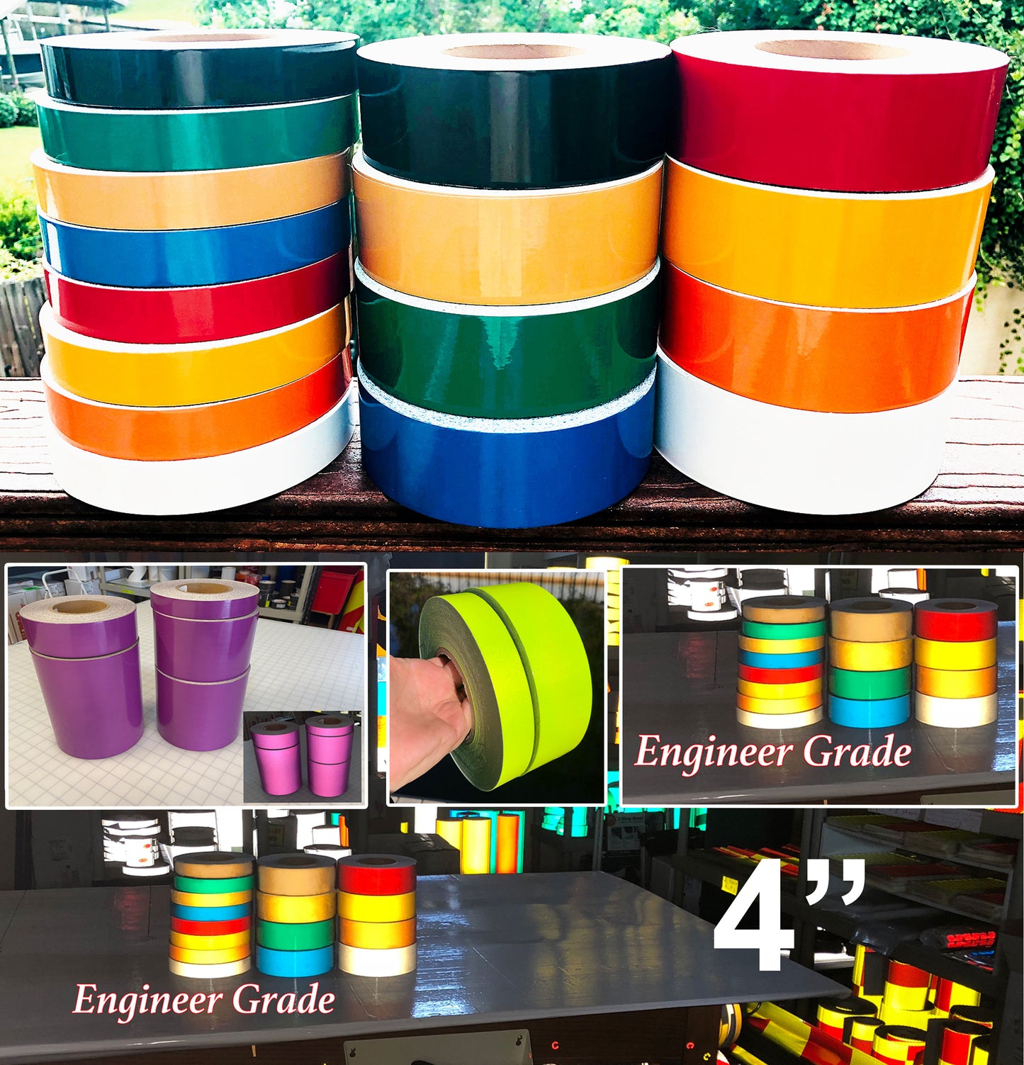 4" Flexible Engineer Grade Tape Rolls - 30' & 150' Rolls
