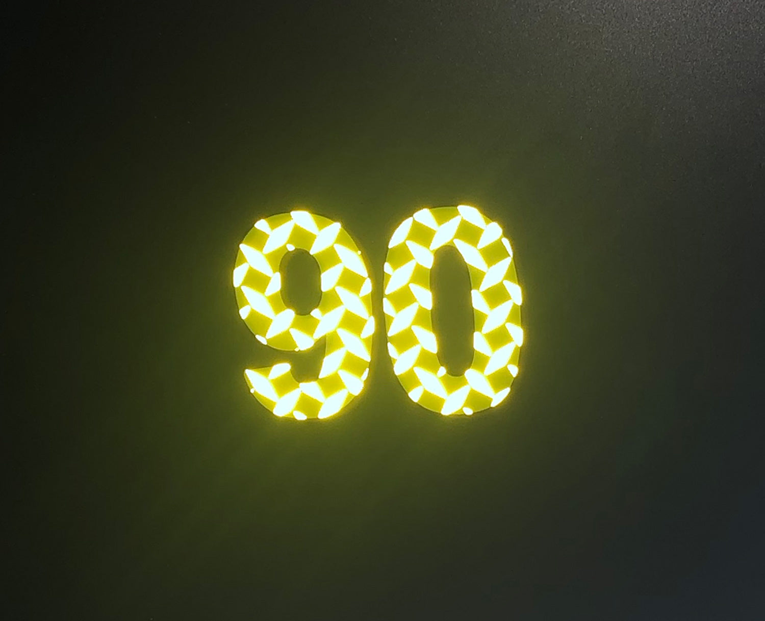 Oralite Fire Resistant NFPA Self Adhesive Reflective Numbers - 2" Tall Lime – Lime, Reflective