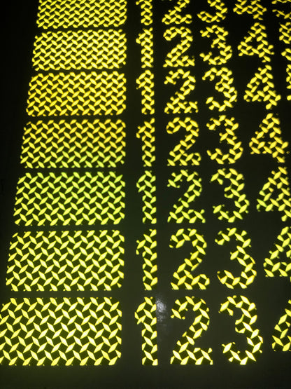 Oralite Fire Resistant NFPA Self Adhesive Reflective Numbers - 2" Tall Lime – Lime, Reflective