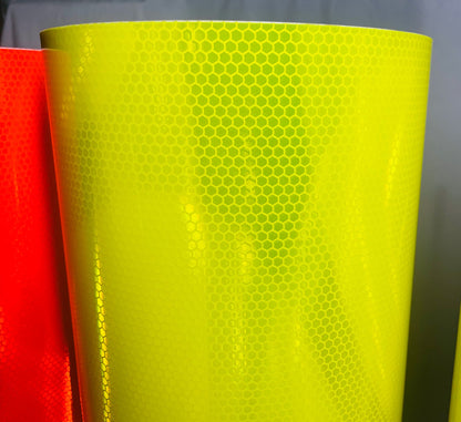 1" thru 12" - Oralite 5930 High Intensity Work Zone Reflective - Tough & Flexible - 25' or 50' – Lime, Reflective