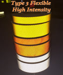 4" Flexible (Stretchable) High Intensity Reflective Tape - 30 Foot Rolls
