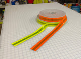 FTP-2550-TO/TL : 2" Orange or Lime Fire Trim with Reflective Center Stripe - 30' & 100'