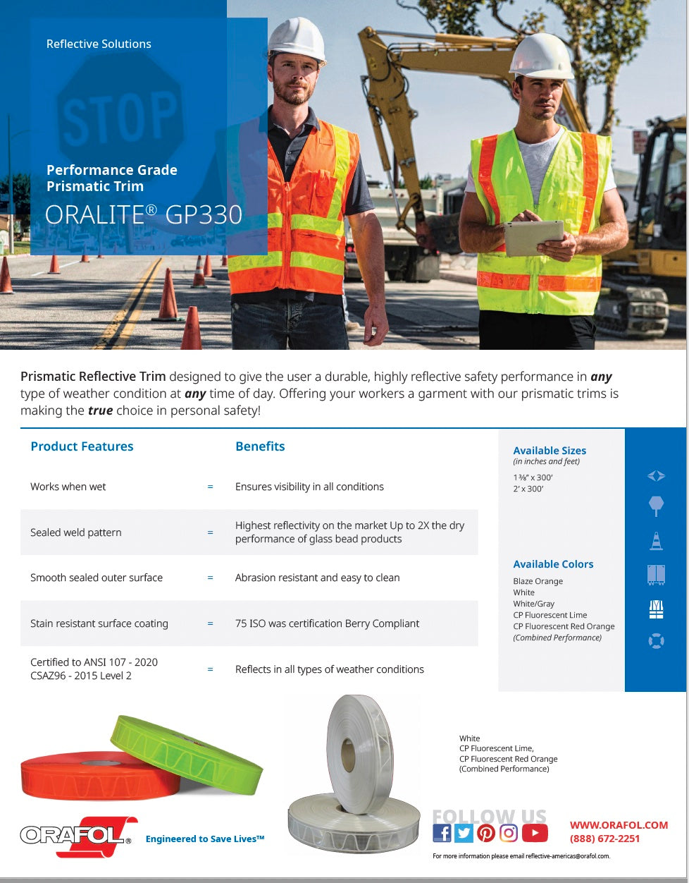 GP330 High Performance Sew On Trim - 30' & 100' - Oralite – image 2 of 4