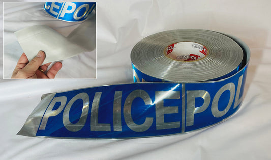 GP801 - "POLICE" Logo - Sew On Prismatic Reflective Garment Panels 4" - Oralite – Reflective