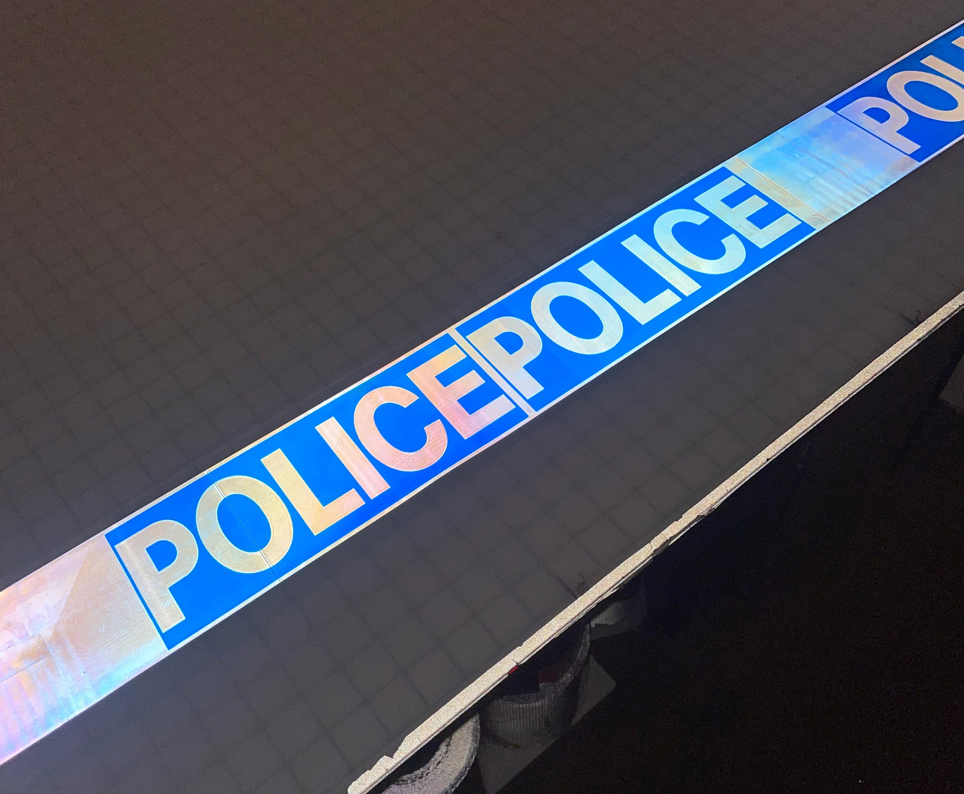 GP801 - "POLICE" Logo - Sew On Prismatic Reflective Garment Panels 4" - Oralite – Reflective