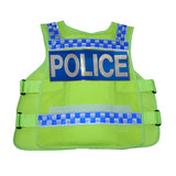 GP801 - "POLICE" Logo - Sew On Prismatic Reflective Garment Panels 4" - Oralite