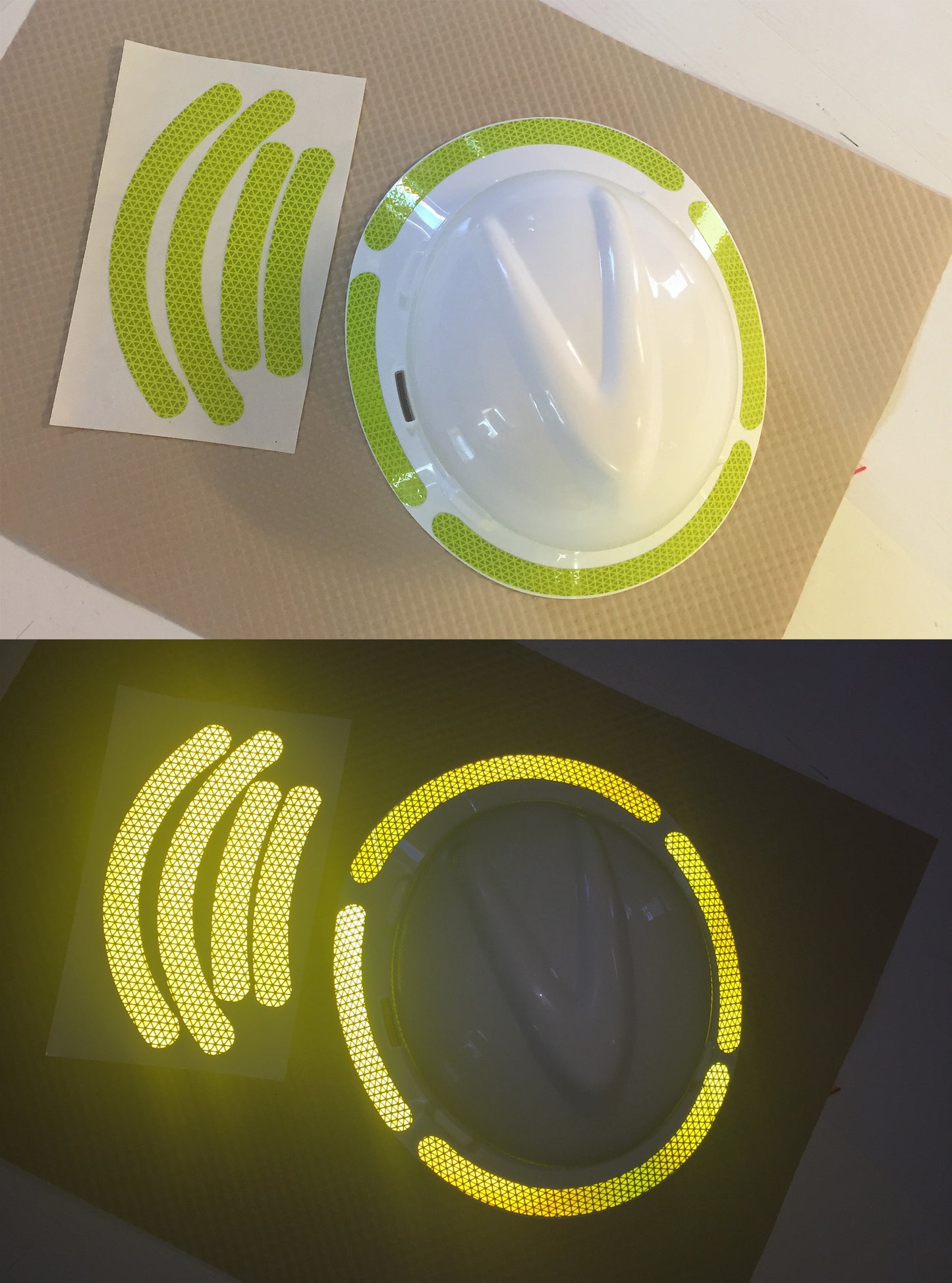 Reflective Hard Hat BRIM Decals (Stickers) - Marks one Hard Hat - 5 Colors – Reflective