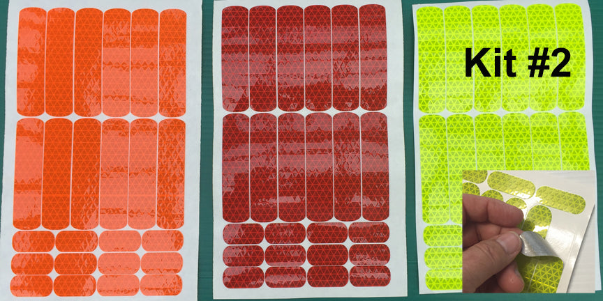 Reflective Hard Hat Decals Kit #2 (Marks 6 Hard Hats) - 5 Colors – Reflective