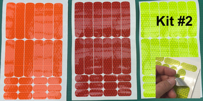 Reflective Hard Hat Decals Kit #2 (Marks 6 Hard Hats) - 5 Colors – Reflective